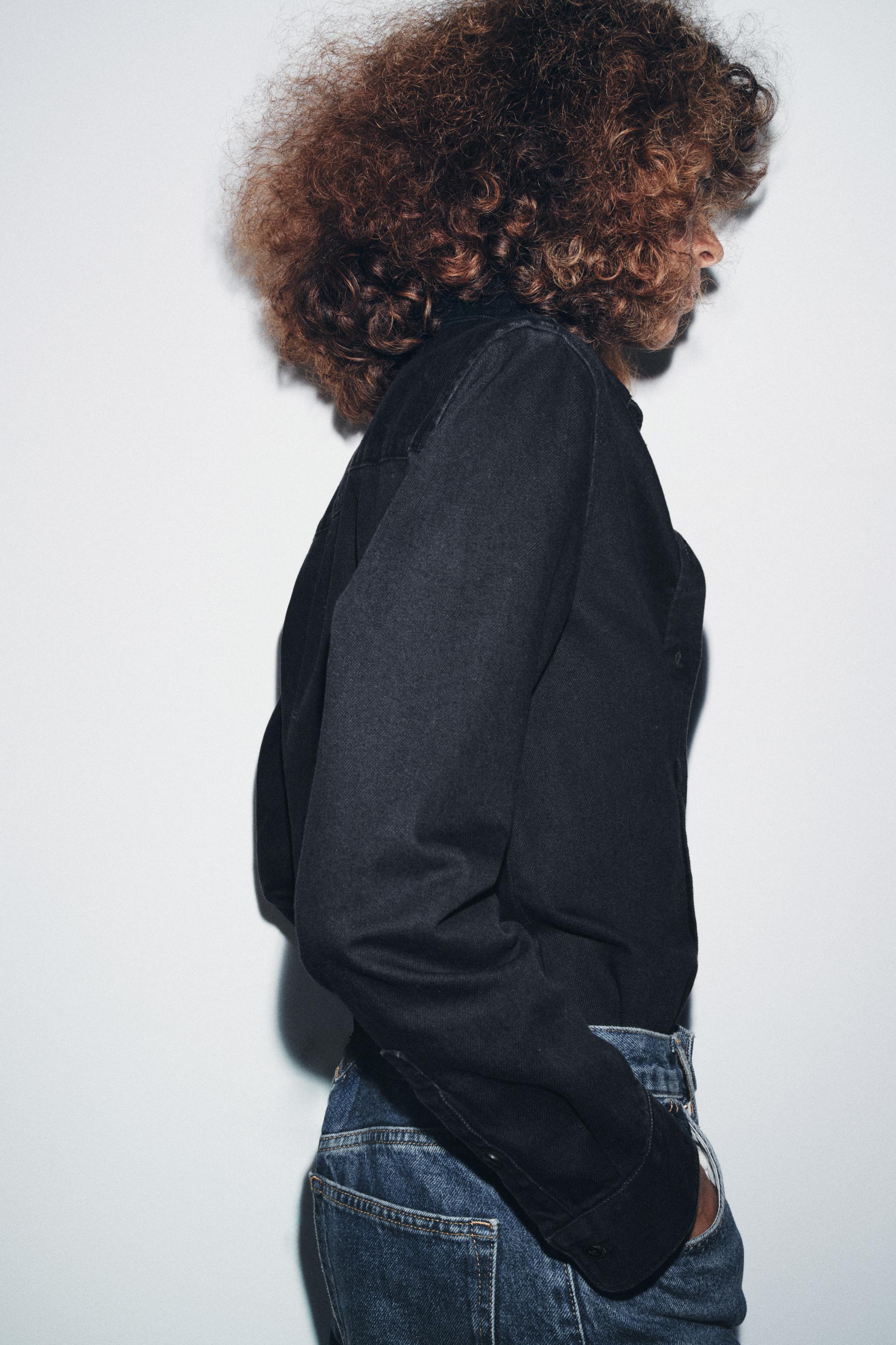 ZW COLLECTION SLIM-FIT DENIM SHIRT